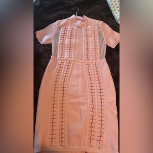 Light pink bodycon bandage dress